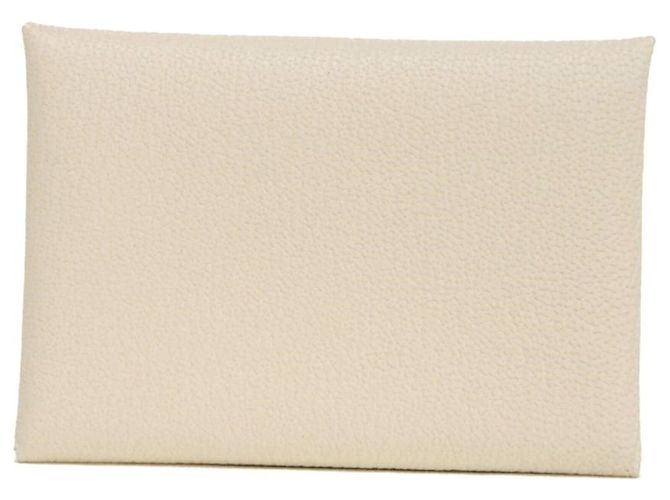 Hermès Portamonete Hermes Calvi Duo Bianco Crudo - vista 3