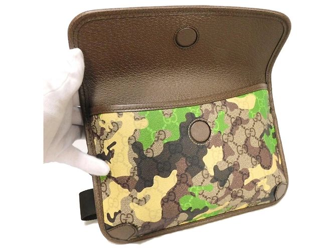 Borsa a tracolla Gucci GG Monogram Camouflage Beige - vista 4