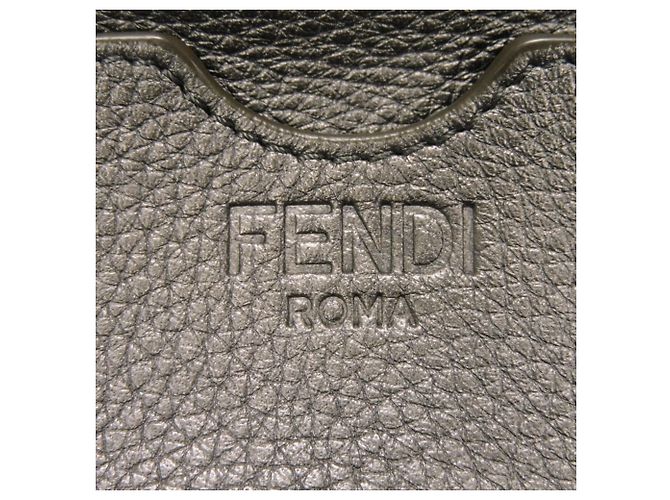 Borsa a tracolla Fendi Gunmetal Metallico - vista 15