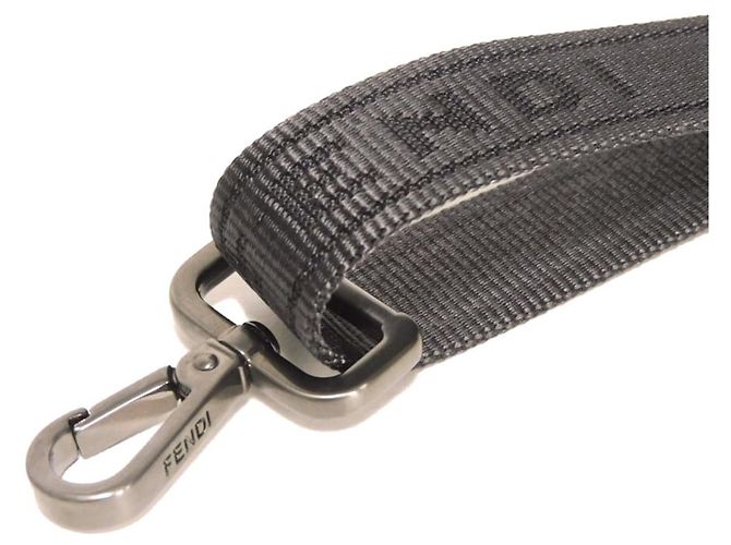 Borsa a tracolla Fendi Gunmetal Metallico - vista 22