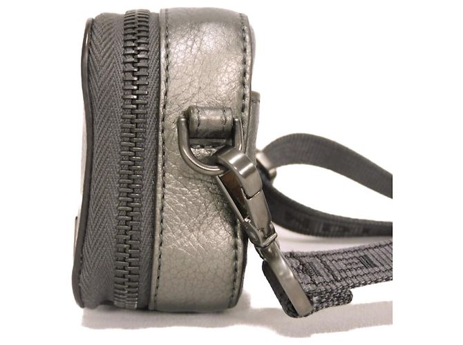 Borsa a tracolla Fendi Gunmetal Metallico - vista 3
