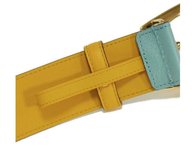 Cintura Standard Gucci Celeste e Giallo Blu chiaro - vista 9