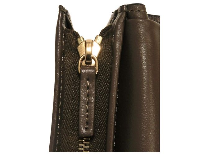 Portafoglio bi-fold Fendi Zucca nero e marrone - vista 12