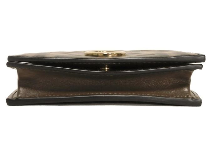 Portafoglio bi-fold Fendi Zucca nero e marrone - vista 17