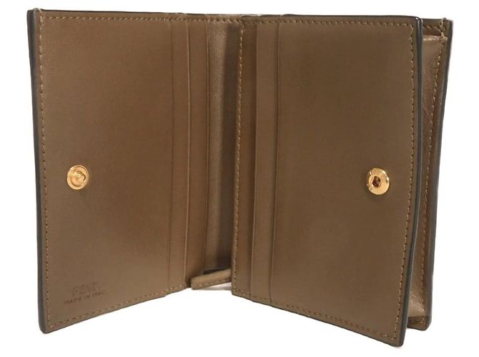 Portafoglio bi-fold Fendi Zucca nero e marrone - vista 5