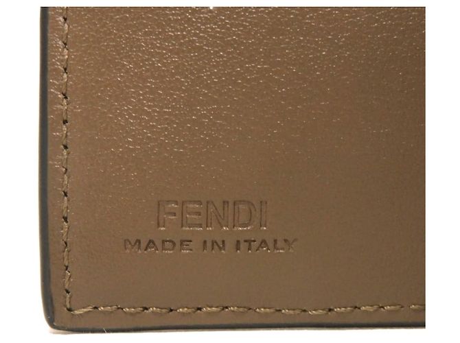 Portafoglio bi-fold Fendi Zucca nero e marrone - vista 6