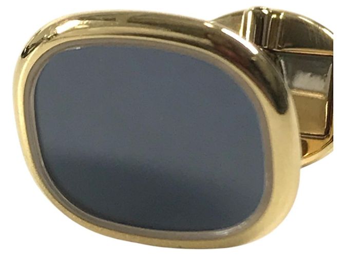 Autre Marque Abotoaduras Patek Philippe Golden Ellipse Azul Dourado - vista 10