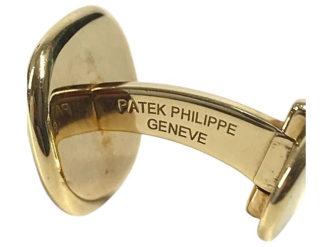 Autre Marque Abotoaduras Patek Philippe Golden Ellipse Azul Dourado - vista 12