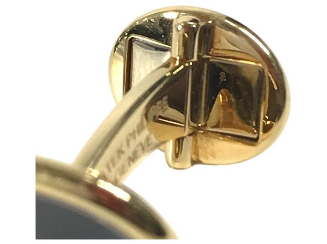 Autre Marque Abotoaduras Patek Philippe Golden Ellipse Azul Dourado - vista 14