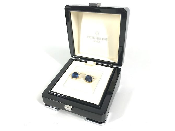 Autre Marque Abotoaduras Patek Philippe Golden Ellipse Azul Dourado - vista 16