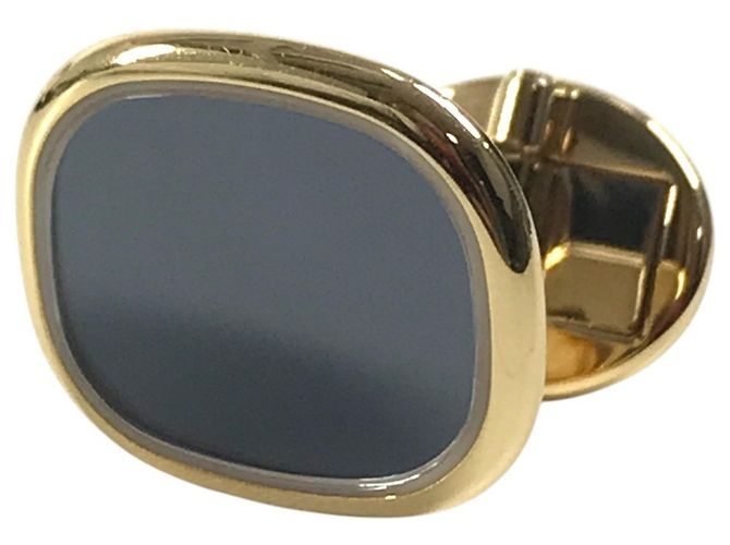 Autre Marque Abotoaduras Patek Philippe Golden Ellipse Azul Dourado - vista 3