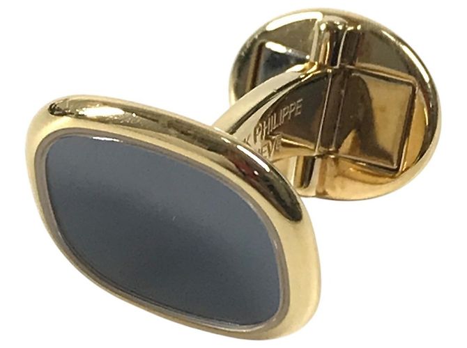 Autre Marque Abotoaduras Patek Philippe Golden Ellipse Azul Dourado - vista 9