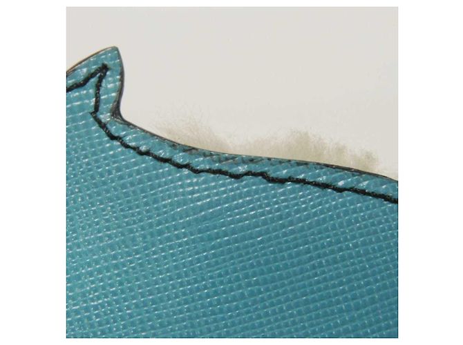 Monedero Prada Saffiano con cadena y pingüino Azul - vista 18