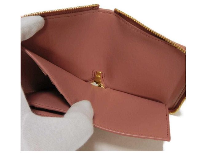 Cartera compacta Yves Saint Laurent Cassandra Rosa Beige - vista 10