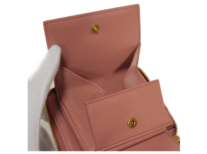 Cartera compacta Yves Saint Laurent Cassandra Rosa Beige - vista 12