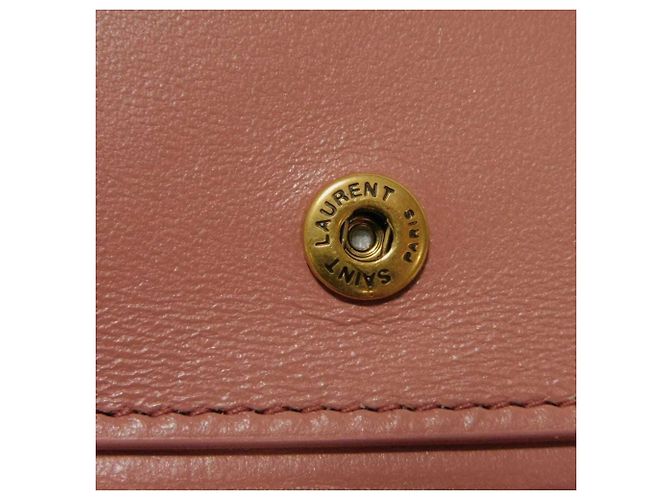 Cartera compacta Yves Saint Laurent Cassandra Rosa Beige - vista 14