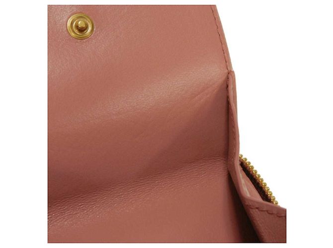 Cartera compacta Yves Saint Laurent Cassandra Rosa Beige - vista 15