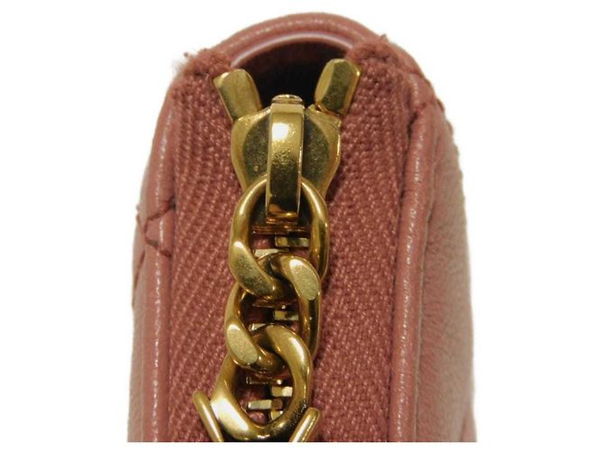 Cartera compacta Yves Saint Laurent Cassandra Rosa Beige - vista 18