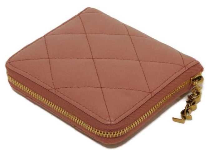 Cartera compacta Yves Saint Laurent Cassandra Rosa Beige - vista 4