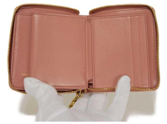 Cartera compacta Yves Saint Laurent Cassandra Rosa Beige - vista 6