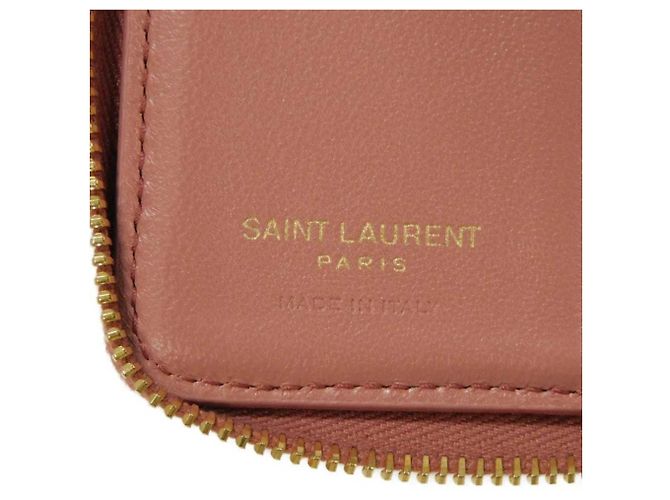 Cartera compacta Yves Saint Laurent Cassandra Rosa Beige - vista 7