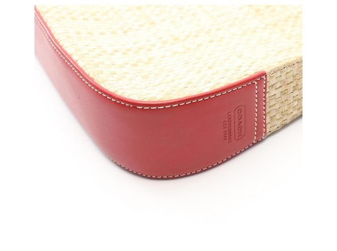 Bolsa de Ombro Coach Bege e Vermelha Vermelho - vista 6
