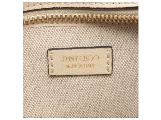 Borsa a tracolla Camera in pelle beige Jimmy Choo - vista 4