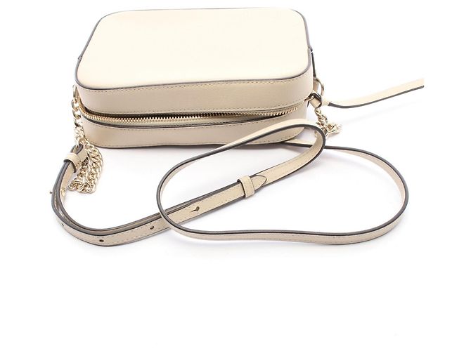 Borsa a tracolla Camera in pelle beige Jimmy Choo - vista 5