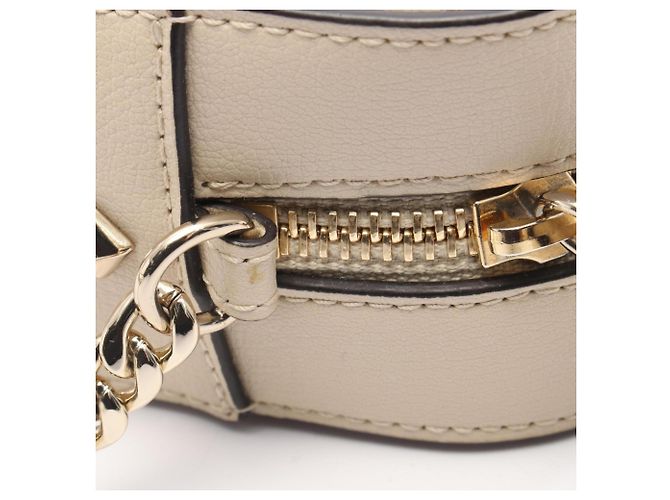 Borsa a tracolla Camera in pelle beige Jimmy Choo - vista 6