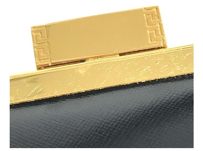 Versace Vintage Sunburst Logo Handtasche Schwarz - Ansicht 10
