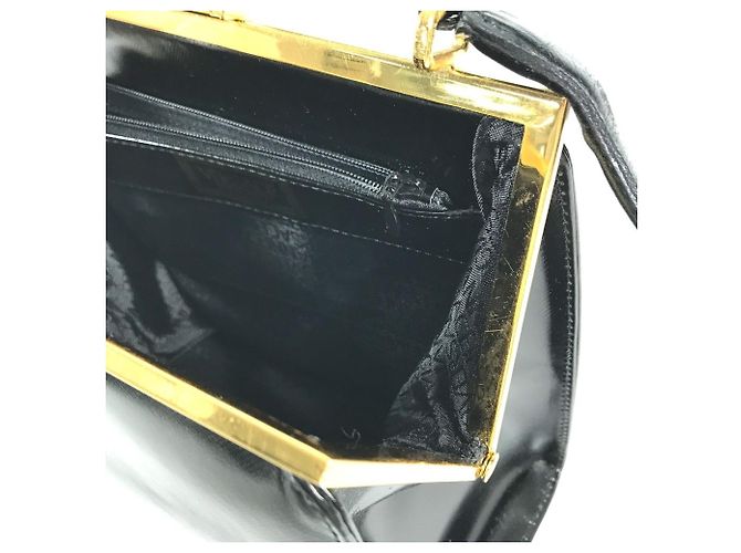 Versace Vintage Sunburst Logo Handtasche Schwarz - Ansicht 11