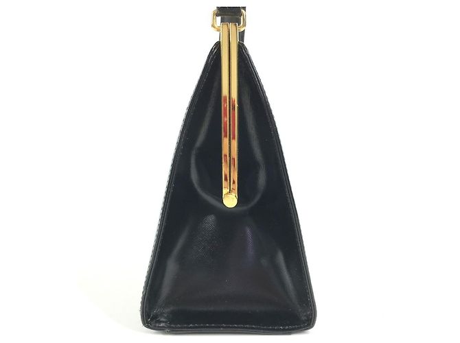 Versace Vintage Sunburst Logo Handtasche Schwarz - Ansicht 3