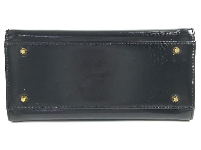 Versace Vintage Sunburst Logo Handtasche Schwarz - Ansicht 5