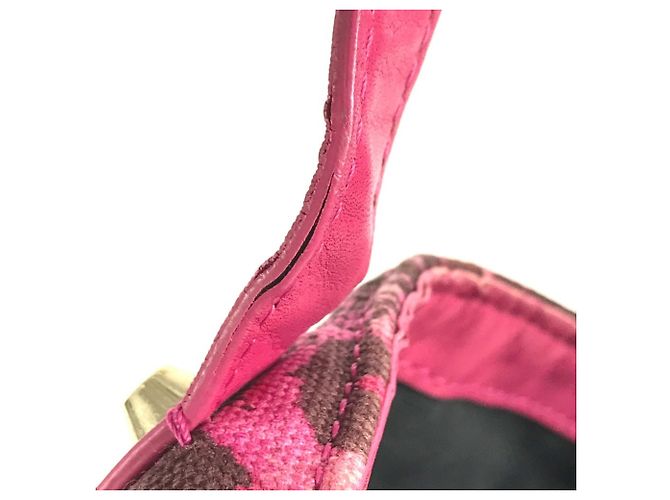 Bolso Tote/Hombro Versace Logo Print Rosa Amarillo - vista 14
