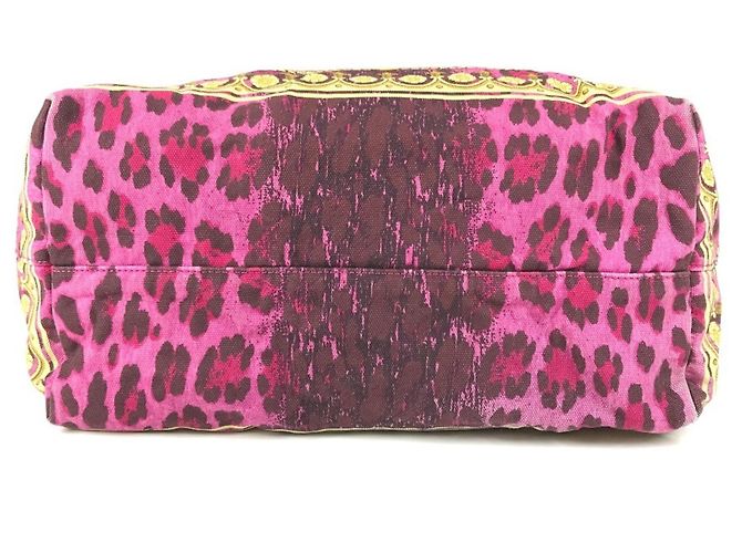 Bolso Tote/Hombro Versace Logo Print Rosa Amarillo - vista 5