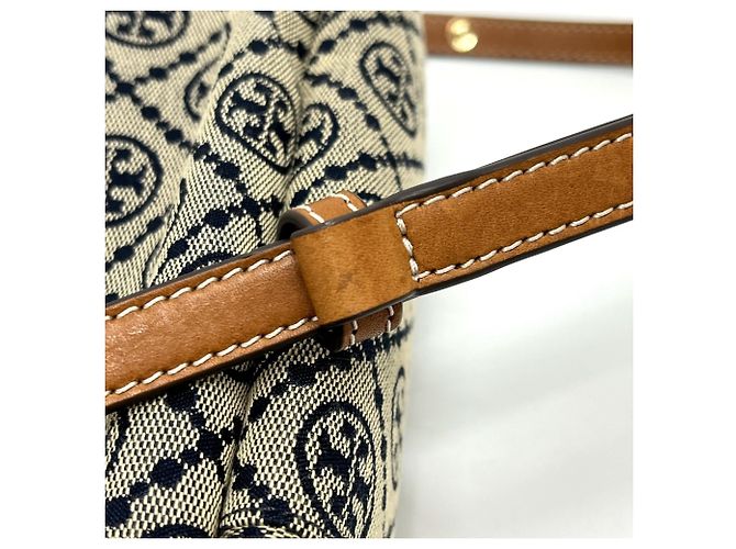Saco Tote Balde Tory Burch Romy T Monogram Azul marinho - vista 10