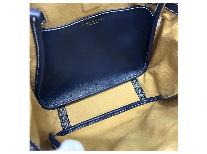 Saco Tote Balde Tory Burch Romy T Monogram Azul marinho - vista 11