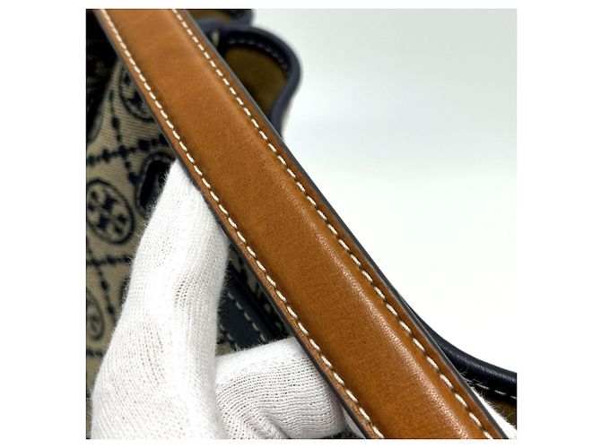 Saco Tote Balde Tory Burch Romy T Monogram Azul marinho - vista 8