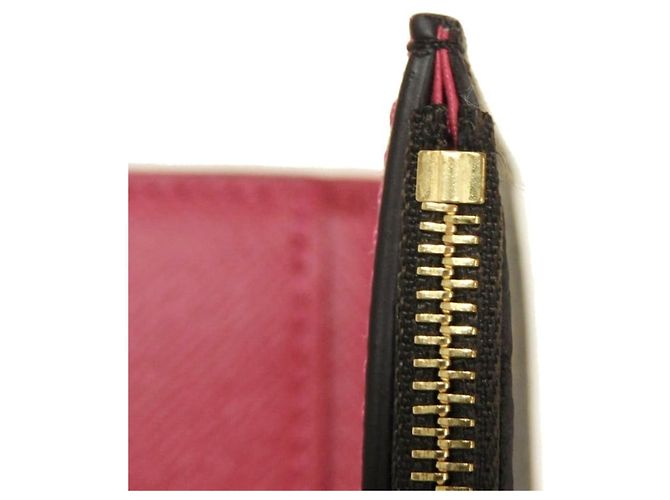 Portafoglio bi-fold Louis Vuitton Lisa Marrone Fuschia Monogramma - vista 10