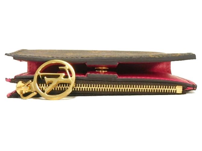 Portafoglio bi-fold Louis Vuitton Lisa Marrone Fuschia Monogramma - vista 12
