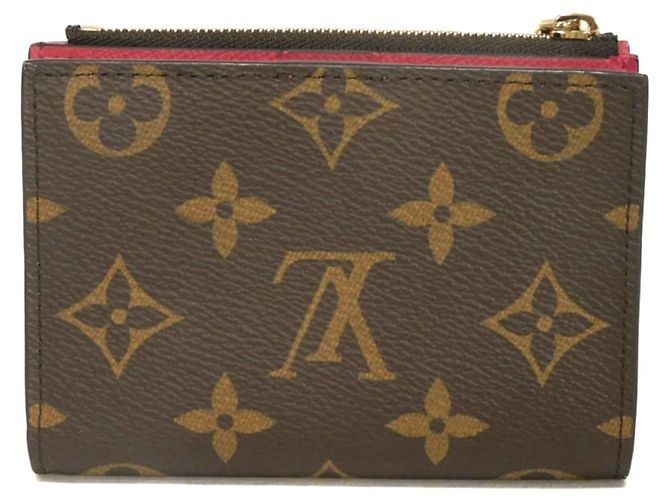 Portafoglio bi-fold Louis Vuitton Lisa Marrone Fuschia Monogramma - vista 3