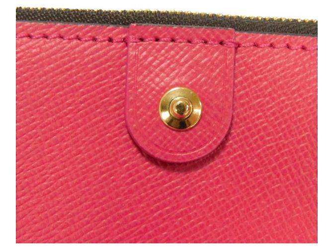 Portafoglio bi-fold Louis Vuitton Lisa Marrone Fuschia Monogramma - vista 7