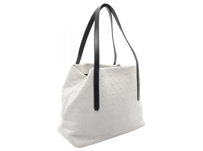 Jimmy Choo Sofia M Tote Bag mit geprägtem Stern Schwarz Weiß - Ansicht 2
