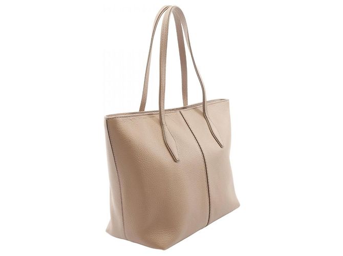 Borsa tote Tod's Joy in pelle beige - vista 2