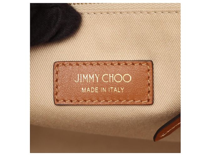 Borsa Tote Jimmy Choo marrone e avorio Crudo - vista 4