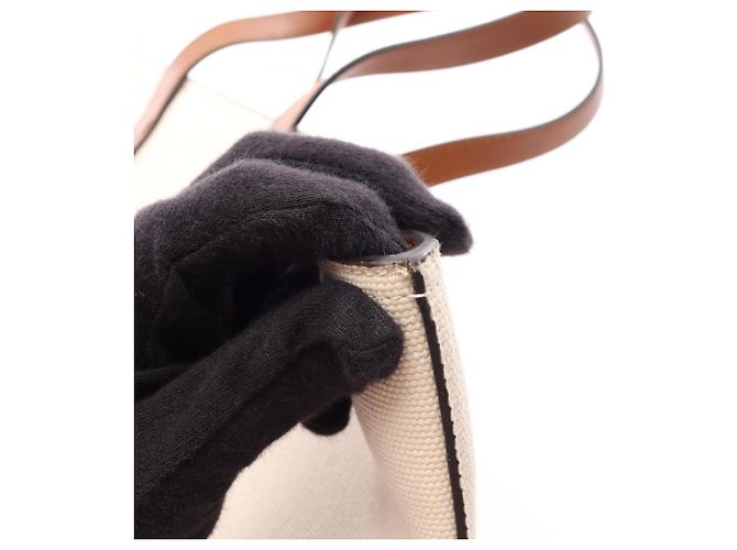 Borsa Tote Jimmy Choo marrone e avorio Crudo - vista 9