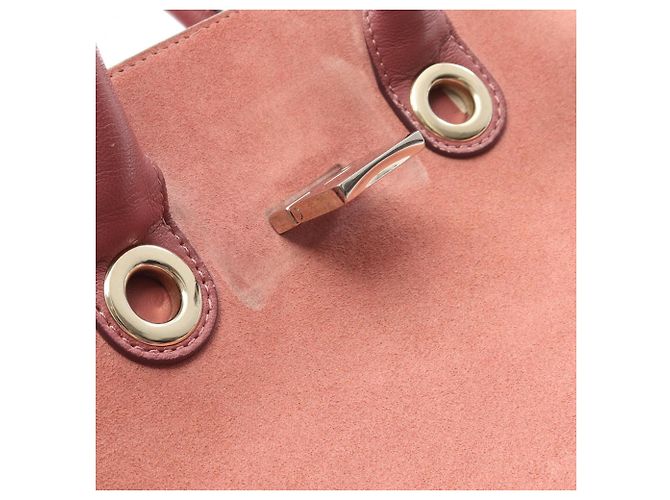 Borsa in pelle scamosciata Jimmy Choo Rosa - vista 10