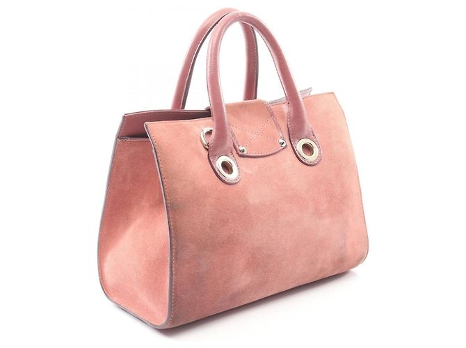 Borsa in pelle scamosciata Jimmy Choo Rosa - vista 2