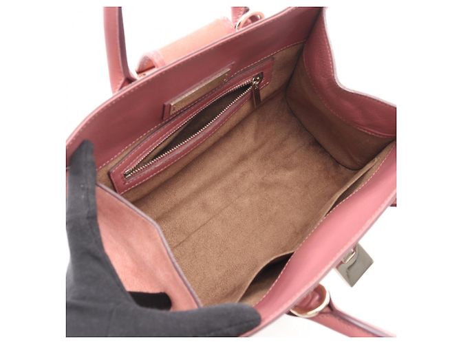 Borsa in pelle scamosciata Jimmy Choo Rosa - vista 3