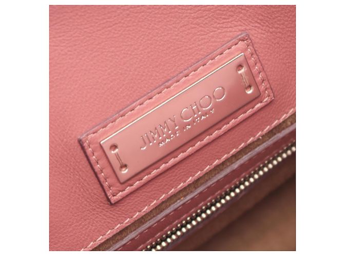 Borsa in pelle scamosciata Jimmy Choo Rosa - vista 4